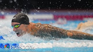 Welcome back Caeleb Dressel wins 100m butterfly at Trials will defend Olympic title in Paris [upl. by Marcy]