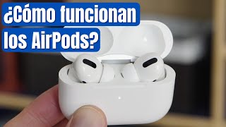 ¿Cómo funcionan los AirPods  auriculares inalámbricos [upl. by Gaulin725]