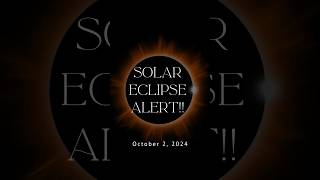 Solar Eclipse Alert  October 2 2024 solareclipse shortsfeed vedicastrology [upl. by Lerret]