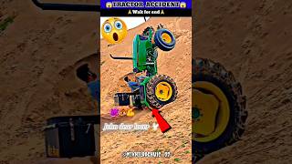 TRACTOR ACCIDENT 3 😭🥵 trending youtubeshorts tractor shorts [upl. by Adev126]