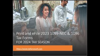 How to Print and File 2023 1099NEC amp 1096 Forms for Year 2024 Tax Season [upl. by Htebzile81]