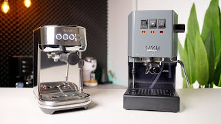 Breville Bambino Plus vs Gaggia Classic Pro [upl. by Eirrahs]