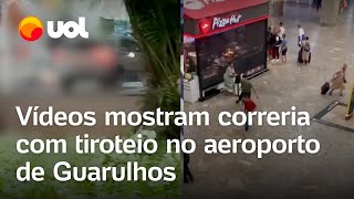 Tiroteio em Guarulhos vídeos mostram correria no aeroporto empresário ameaçado pelo PCC foi morto [upl. by Yatzeck406]