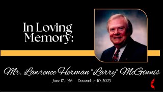 Funeral Service for Larry McGinnis [upl. by Ateekan]