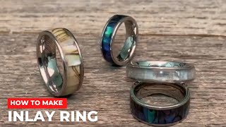 How to Make an Inlay Ring on a Woodturning Lathe [upl. by Pierette]