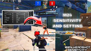 😍 M24 Sensitivity In Tdm ✔️  Bgmi Best M24 Headshot Sensitivity  Settings Control Code 2024 ✅ 😍 [upl. by Stine931]