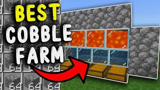 EASIEST COBBLE Farm in Minecraft Bedrock 121 [upl. by Eet71]