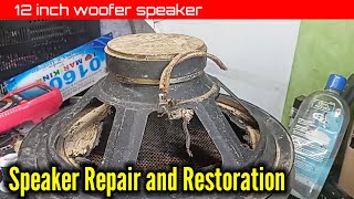 How to Repair and restore old 12 inch woofer speaker [upl. by Biel]