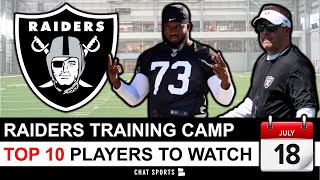 Raiders Ranking The Top 10 Players To Watch At Raiders Training Camp For Rookies UDFAs amp QBs [upl. by Beaver]