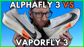 WHICH IS THE BEST NIKE RACE SHOE IN 2024 NIKE ALPHAFLY 3 vs NIKE VAPORFLY 3  EDDBUD [upl. by Lohner77]