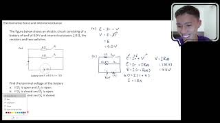 Electromotive force and internal resistance Example 2 Chapter 3 Electric current and DC circuit [upl. by Gonagle]