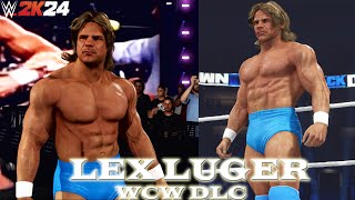 Lex Luger WCW DLC Pack Entrance  Finisher amp Victory Motion Concept  WWE 2K24 PC [upl. by Anirdua]