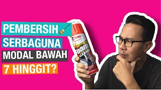 Berkesankah Getsun Multipurpose Cleaner Foam bermodal 7 Ringgit [upl. by Auqenat]