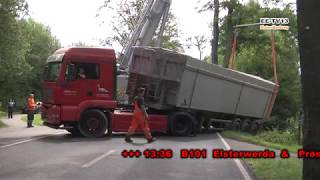 LKW Unfall B101  B 169 Elsterwerda Großenhain [upl. by Nils519]