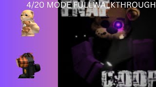 420 MODE FNAF COOP FNAF 1 FULL WALKTHROUGH AND HOW TO DO IT [upl. by Alimhaj3]