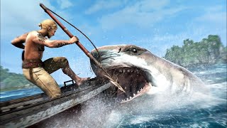 Assassins Creed IV Black Flag  Harpooning Activities amp Great White Shark [upl. by Iphagenia]