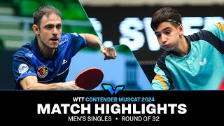 Ovidiu Ionescu vs Benyamin Faraji  MS R32  WTT Contender Muscat 2024 [upl. by Mchenry]