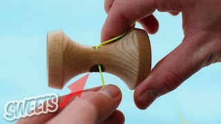 How to String a Kendama  Sweets Kendamas Tutorial [upl. by Rothschild]