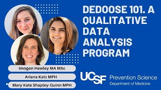 Dedoose 101 Introduction to Dedoose – A Qualitative Data Analysis Program [upl. by Hurleigh]