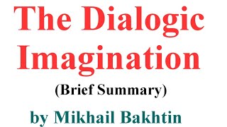 The Dialogic Imagination  Novel by Mikhail Bakhtin  Brief Summary [upl. by Akinot225]