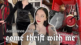 Come Thrift with Me for Halloween  thrifting decor and costumes  haul [upl. by Dosi]