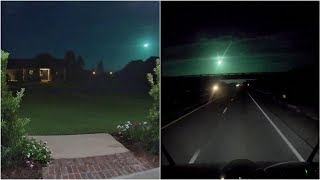 Usa lampo verde nei cieli così la meteora illumina la notte [upl. by Rugg]