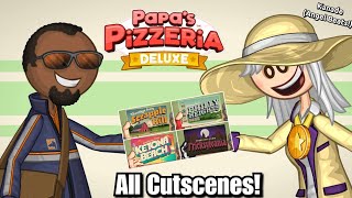 Papas Pizzeria Deluxe  All Cutscenes [upl. by Ameerahs]