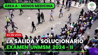 🔴 SOLUCIONARIO Examen de Admisión UNMSM 2024  II​ 🌳 Área A  Menos Medicina Humana  LA SALIDA🔥 [upl. by Furey]