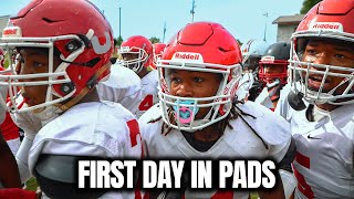 First Day In Pads Jonesboro Football Spring Practice  2023 Georgia High School Football [upl. by Aleunam]