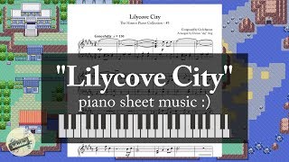 quotLilycove Cityquot from quotPokémon RSEquot  Piano Sheet Music [upl. by Aibat285]