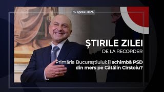 15 APRILIE 2024 Primăria Bucureștiului îl schimbă PSD din mers pe Cătălin Cîrstoiu [upl. by Leumas]