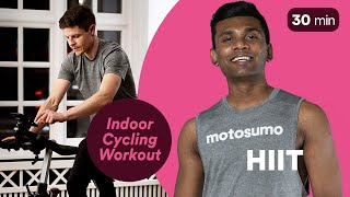 30 Minute HIIT Burn Calories Indoor Cycling Workout  Motosumo [upl. by Careaga]