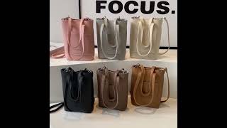 Mini Crossbody Bags Leather Women Phone Purses Snap Rectangle Outer Pocket [upl. by Warfourd]