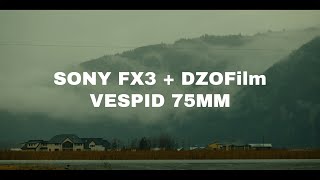 DZO Film Vespid 75mm x Sony FX3  Lens Test [upl. by Itnava901]