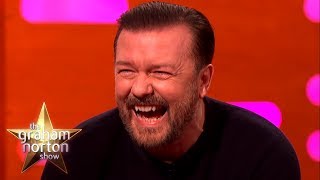 RICKY GERVAIS FUNNIEST MOMENTS on The Graham Norton Show [upl. by Tilden152]