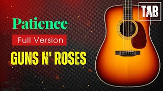 Patience  Guns N Roses  TAB  Chords  SUPER EASY Fingerstyle [upl. by Aikemal]