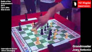 Nil Maglas Blitz Video GM Antonio vs IM Dimakiling BOGM BLITZ Side Event 2013 [upl. by Lenod]