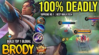 BRODY BEST BUILD 2024  BUILD TOP GLOBAL BRODY GAMEPLAY  MOBILE LEGENDS✓ [upl. by Ardiek838]