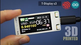 3D Printed Case for LilyGo TDisplay S3 Exchange Rate Monitor [upl. by Drarreg]