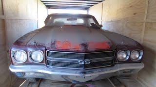 Parked 45 Years Barn Find LS6 Chevelle Fires Right Up and Runs [upl. by Biddie966]