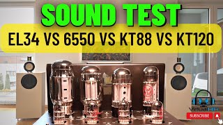 EL34 6550 KT88 KT120 Which Tube Sound Best SOUND DEMO with QUALIO IQ Open Baffle speakers [upl. by Tnilc]