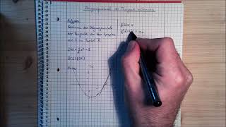 Steigungswinkel einer Tangente an eine Funktion bestimmen [upl. by Eimile]
