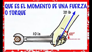 QUE ES UN TORQUE O MOMENTO DE UNA FUERZA  QUE ES EL BRAZO DE PALANCA DE UNA FUERZA EJEMPLO [upl. by Darrin]