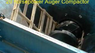 Blue Rhino Auger Compactor 20 hp crushing wood cratesmpg [upl. by Sawyer559]