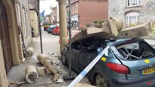 The aftermath of a crash in Langport South Somerset into the LangportArms [upl. by Senior202]