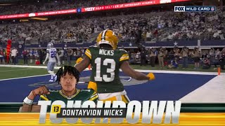 Jordan Love throws a dime to Dontayvion Wicks for TD to take 20 point lead vs Cowboys 😳 [upl. by Amelia714]