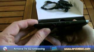 Arnova 7b G2 Dual Touch unboxing  Cheap Android 23 RK2918 CPU tablet [upl. by Namhcan958]