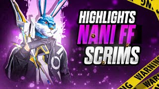 Nainii FF Scrims HIghlights  S1 To S5  Best performance Of Players [upl. by Einner]