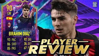 90 LW FUTURE STARS BRAHIM DIAZ PLAYER REVIEW FUTURE STARS BRAHIM DIAZ  FIFA 22 ULTIMATE TEAM [upl. by Sandor]