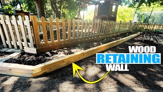 How to Build a Wood Retaining Wall StepbyStep Guide [upl. by Lancey392]